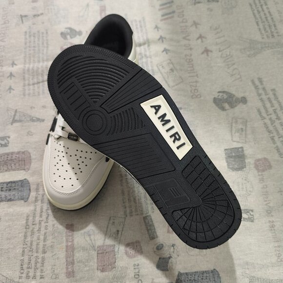 Amiri Signature Sneaker With Skel Leather Applique And Perforated Detailing - Picture 8 of 8
